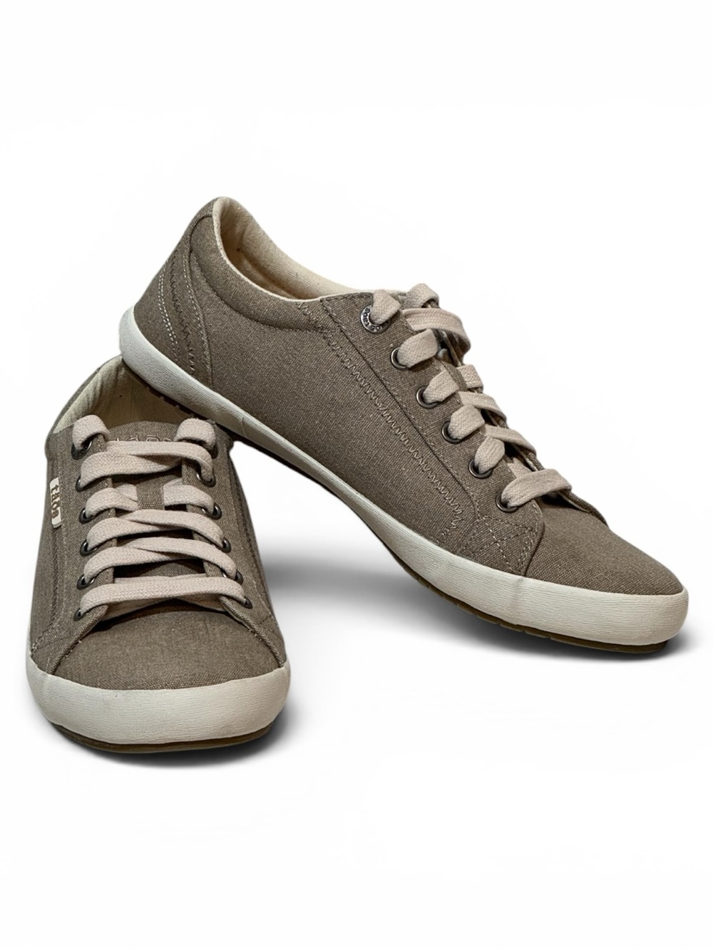 Taos Star Khaki Wash Canvas Low Top Sneakers Women’s Size 9